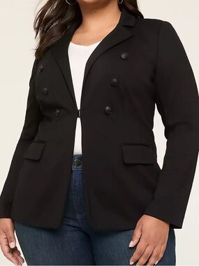 LANE BRYANT THE BRYANT BLAZER MADE IN VIETNAM NAVY WITH HOOK CLOSURE WOMAN 26